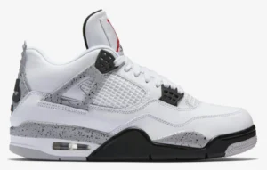 Pre Order Grade School Youth Size Nike Air Jordan Retro 4 OG 'White Cement' 2025 FQ8213 100
