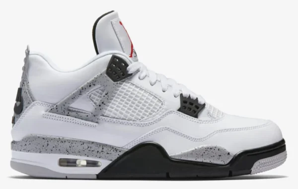 Pre Order Grade School Youth Size Nike Air Jordan Retro 4 OG 'White Cement' 2025 FQ8213 100