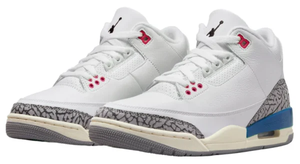 Pre Order Grade School Youth Size Nike Air Jordan Retro 3 SP 'Sport Royal Red' - Image 3
